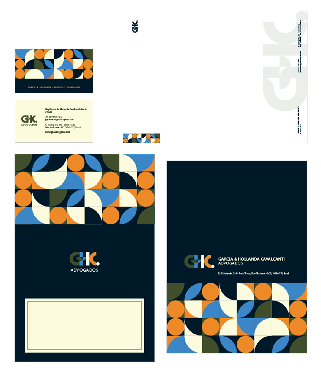 Stationery system — cards, letterhead, envelopes